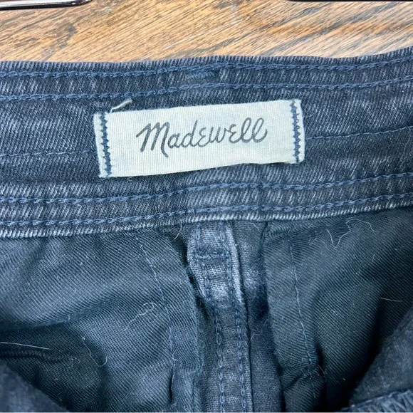 Madewell Stretch Denim A-line Mini Skirt in Black Frost - Picture 7 of 7